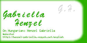 gabriella henzel business card